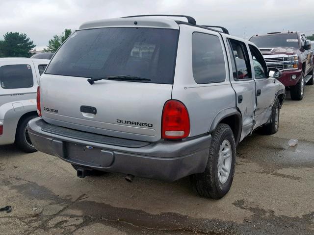 1B4HS38N82F208980 - 2002 DODGE DURANGO SP SILVER photo 4