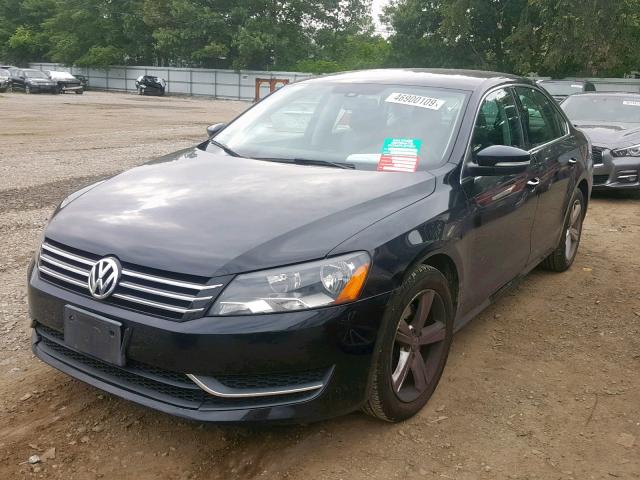 1VWBP7A38DC109782 - 2013 VOLKSWAGEN PASSAT SE BLACK photo 2