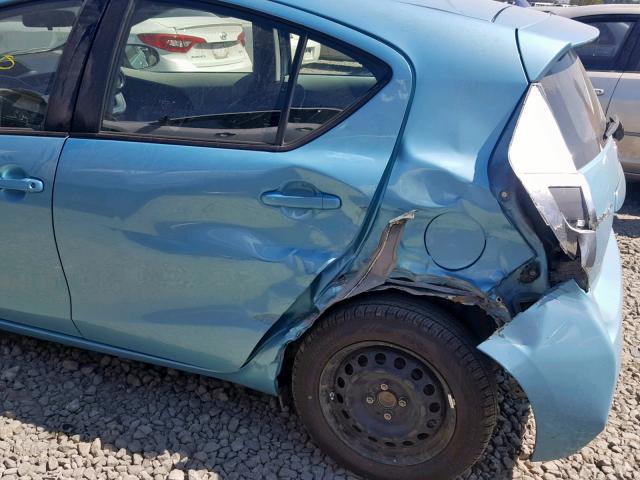 JTDKDTB33D1052082 - 2013 TOYOTA PRIUS C BLUE photo 9