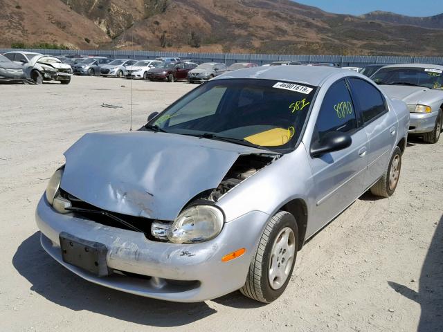 1B3ES46C71D223544 - 2001 DODGE NEON SE SILVER photo 2