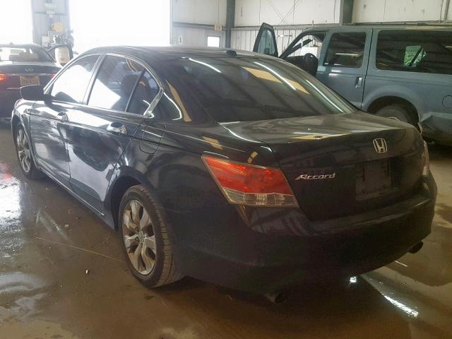 1HGCP36848A073659 - 2008 HONDA ACCORD EXL BLACK photo 3