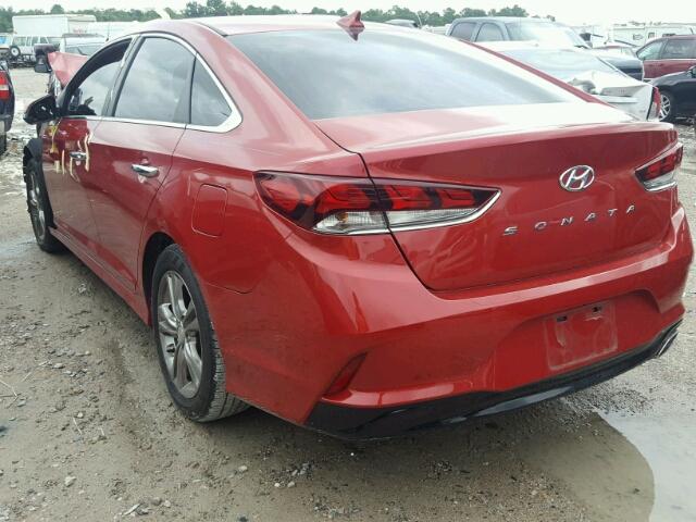 5NPE34AF6JH619813 - 2018 HYUNDAI SONATA SPO RED photo 3