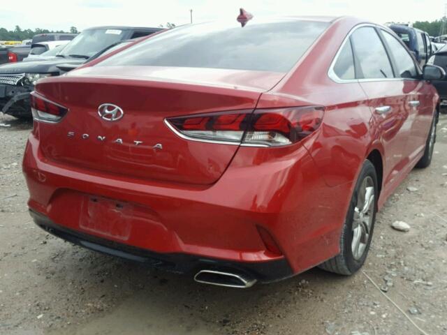 5NPE34AF6JH619813 - 2018 HYUNDAI SONATA SPO RED photo 4