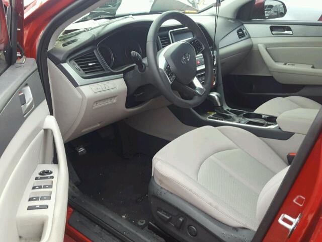 5NPE34AF6JH619813 - 2018 HYUNDAI SONATA SPO RED photo 9