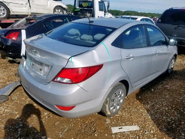 KMHCT4AE6GU942607 - 2016 HYUNDAI ACCENT SE SILVER photo 4