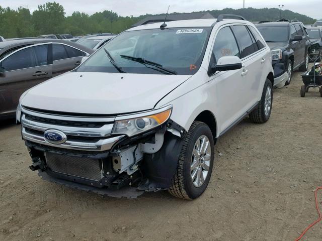 2FMDK3KC9DBB10260 - 2013 FORD EDGE LIMIT WHITE photo 2