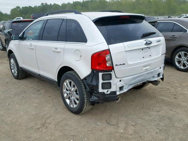 2FMDK3KC9DBB10260 - 2013 FORD EDGE LIMIT WHITE photo 3