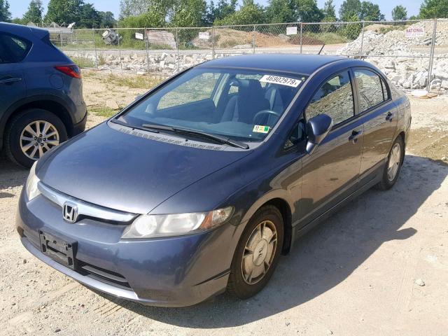 JHMFA36286S001815 - 2006 HONDA CIVIC HYBR GRAY photo 2