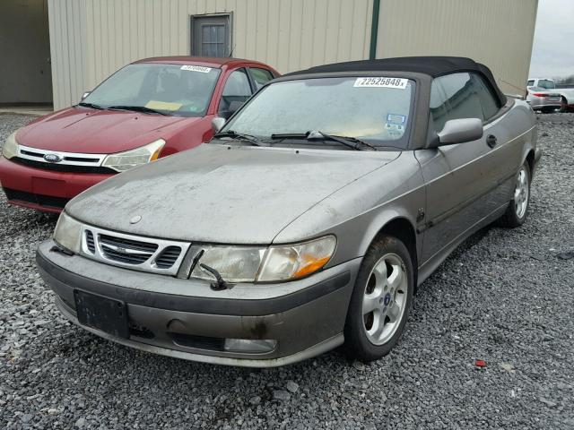 YS3DF78K317002843 - 2001 SAAB 9-3 SE GRAY photo 2