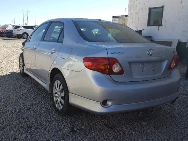 1NXBU40E99Z117657 - 2009 TOYOTA COROLLA BA 银色 照片 3