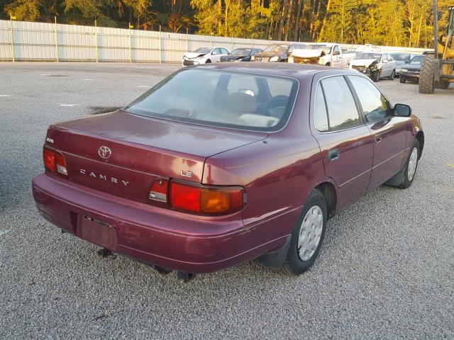 4T1BG12K0TU804011 - 1996 TOYOTA CAMRY DX BURGUNDY photo 4