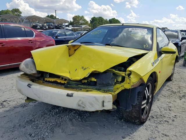 1ZWFT61L415612597 - 2001 MERCURY COUGAR V6 YELLOW photo 2