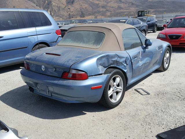 WBACN33441LK46612 - 2001 BMW Z3 2.5 BLUE photo 4