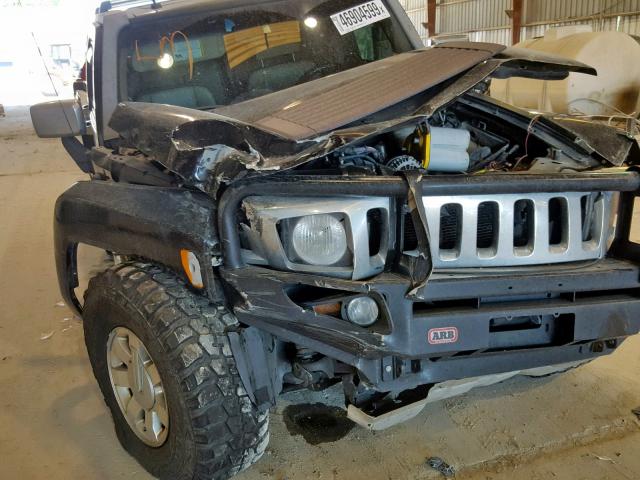 5GTEN13L698100081 - 2009 HUMMER H3 ALPHA BLACK photo 9