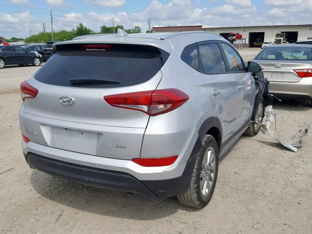 KM8J33A47JU601913 - 2018 HYUNDAI TUCSON SEL SILVER photo 4