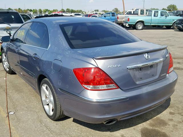 JH4KB16668C004521 - 2008 ACURA RL BLUE photo 3