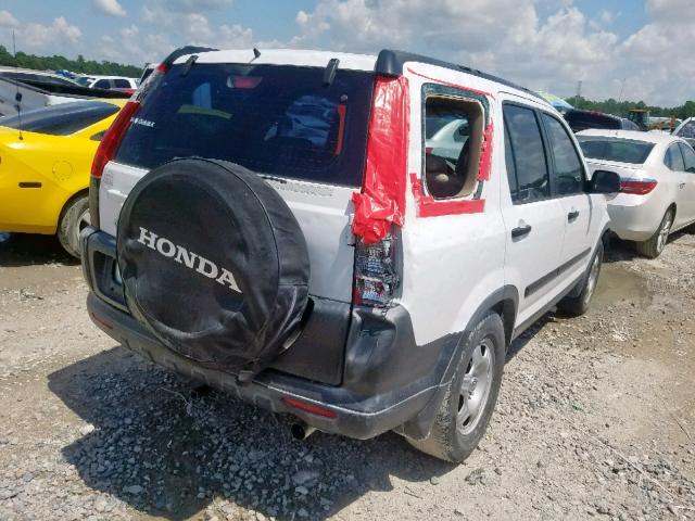 JHLRD68515C008714 - 2005 HONDA CR-V LX WHITE photo 4