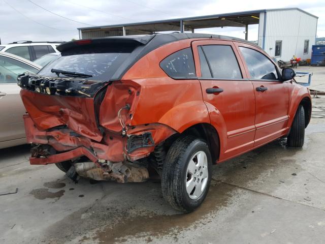 1B3HB28B08D720712 - 2008 DODGE CALIBER ORANGE photo 4