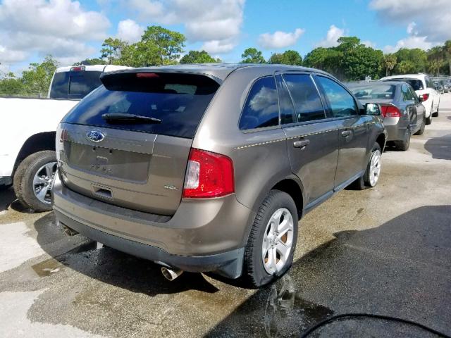 2FMDK3JC5DBC10972 - 2013 FORD EDGE SEL GRAY photo 4