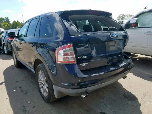 2FMDK3JC9ABA26677 - 2010 FORD EDGE SEL BLACK photo 3