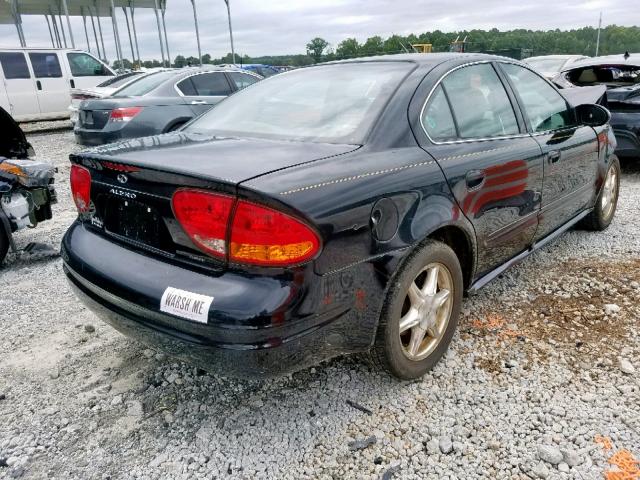 1G3NF52E1YC398307 - 2000 OLDSMOBILE ALERO GLS BLACK photo 4