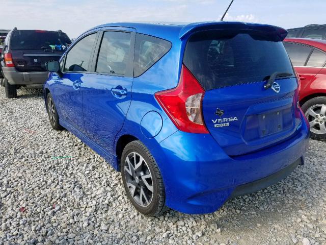 3N1CE2CP5FL354632 - 2015 NISSAN VERSA NOTE BLUE photo 3