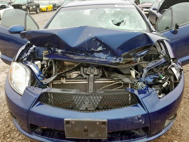 4A3AK24F29E022071 - 2009 MITSUBISHI ECLIPSE GS BLUE photo 7