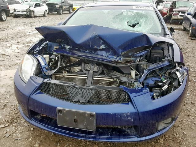 4A3AK24F29E022071 - 2009 MITSUBISHI ECLIPSE GS BLUE photo 9