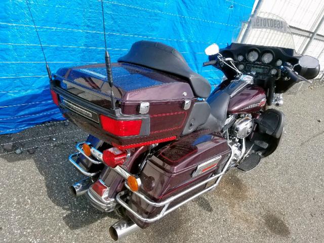 1HD1FC4187Y710457 - 2007 HARLEY-DAVIDSON FLHTCUI BURGUNDY photo 4