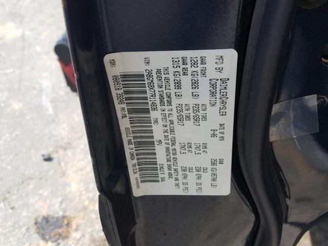 2A8GM68X77R114836 - 2007 CHRYSLER PACIFICA T BLUE photo 10