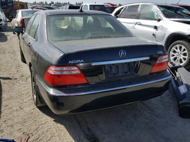 JH4KA96674C004541 - 2004 ACURA 3.5RL BLACK photo 3