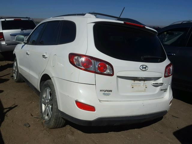 5XYZK4AG8BG045530 - 2011 HYUNDAI SANTA FE L WHITE photo 3