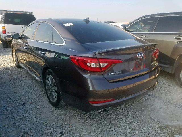 5NPE34AF8GH314032 - 2016 HYUNDAI SONATA SPO CHARCOAL photo 3