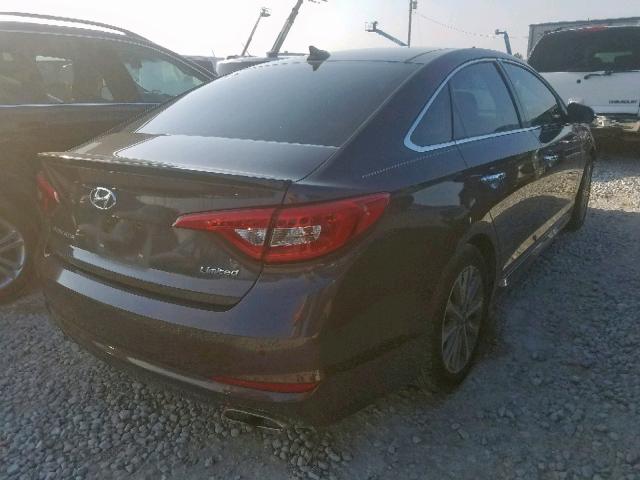 5NPE34AF8GH314032 - 2016 HYUNDAI SONATA SPO CHARCOAL photo 4