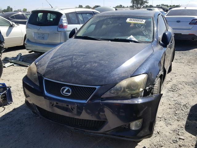 JTHBE262685018059 - 2008 LEXUS IS 350 BLUE photo 2