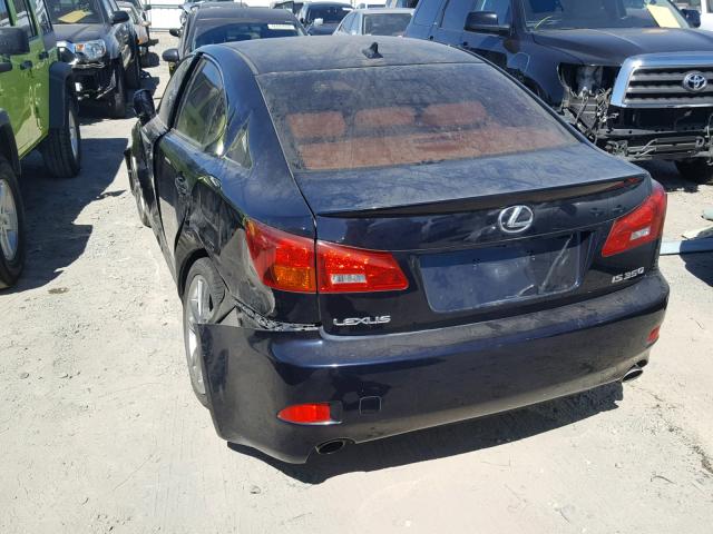 JTHBE262685018059 - 2008 LEXUS IS 350 BLUE photo 3