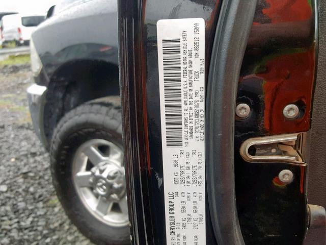 3D7UT2CL6BG518676 - 2011 DODGE RAM 2500 BLACK photo 10