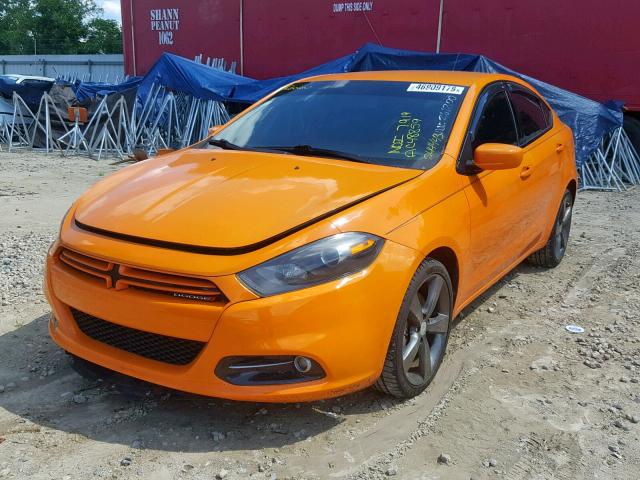 1C3CDFBH3DD261200 - 2013 DODGE DART SXT ORANGE photo 2