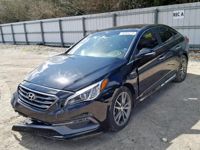 5NPE34AB5FH073462 - 2015 HYUNDAI SONATA SPO BLACK photo 2