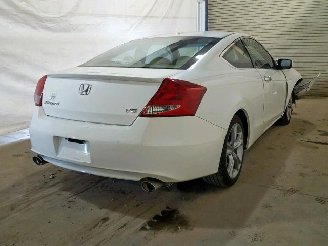 1HGCS2B87CA006139 - 2012 HONDA ACCORD EXL WHITE photo 4