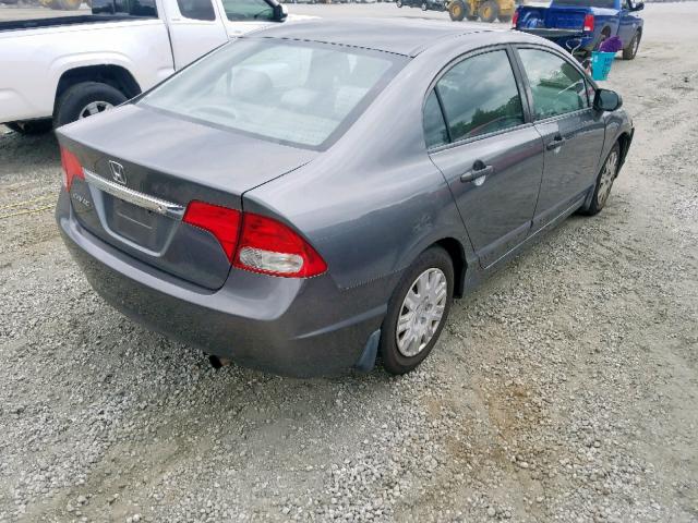 2HGFA16349H528617 - 2009 HONDA CIVIC VP GRAY photo 4