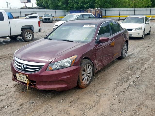 1HGCP2F8XCA085317 - 2012 HONDA ACCORD EXL MAROON photo 2