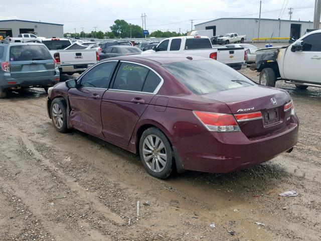 1HGCP2F8XCA085317 - 2012 HONDA ACCORD EXL MAROON photo 3