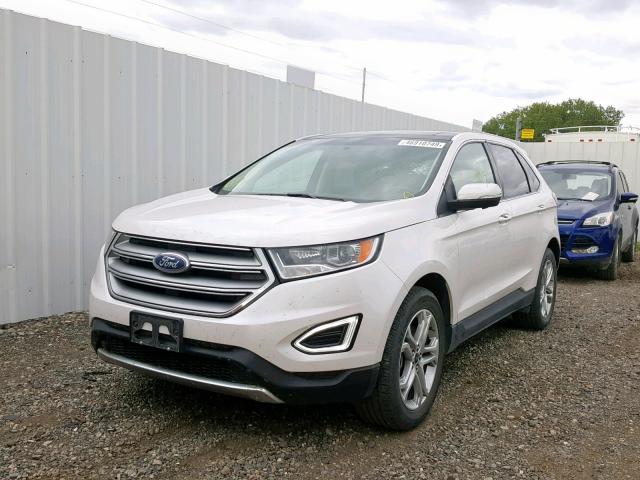 2FMPK4K99HBC10338 - 2017 FORD EDGE TITAN WHITE photo 2