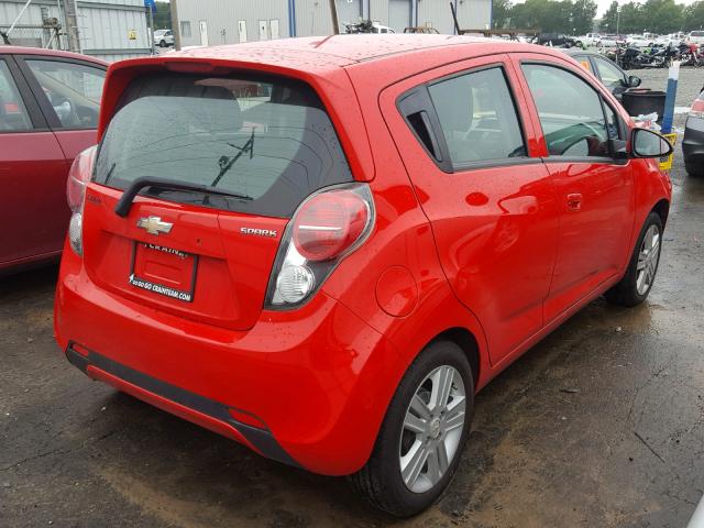 KL8CB6S94FC737871 - 2015 CHEVROLET SPARK LS RED photo 4