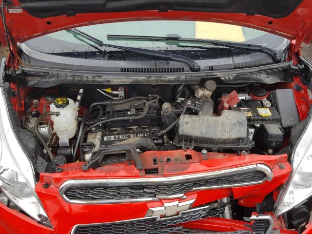 KL8CB6S94FC737871 - 2015 CHEVROLET SPARK LS RED photo 7