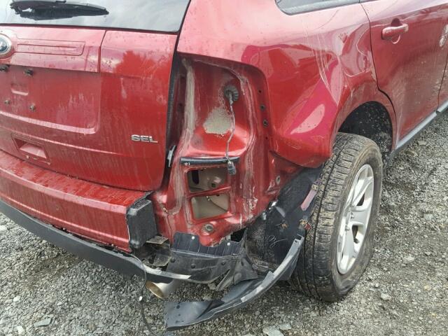 2FMDK3JC0DBA29231 - 2013 FORD EDGE SEL RED photo 9