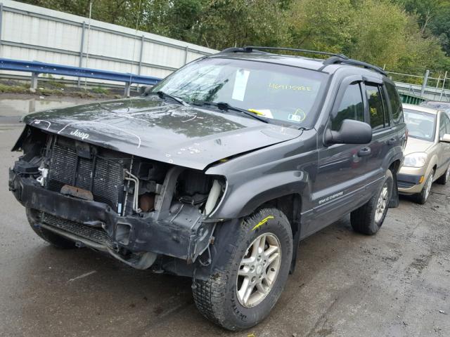 1J4GW48S24C164858 - 2004 JEEP GRAND CHER GRAY photo 2