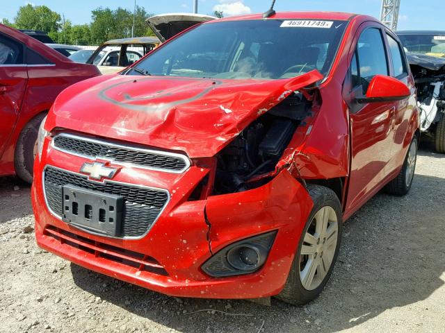 KL8CA6S98EC570058 - 2014 CHEVROLET SPARK LS RED photo 2