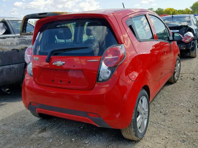 KL8CA6S98EC570058 - 2014 CHEVROLET SPARK LS RED photo 4